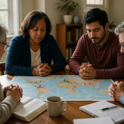 Church Missions Prayer Around World Map