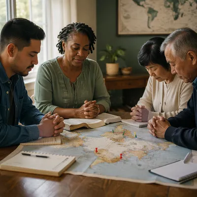 Church Missions Prayer Around World Map