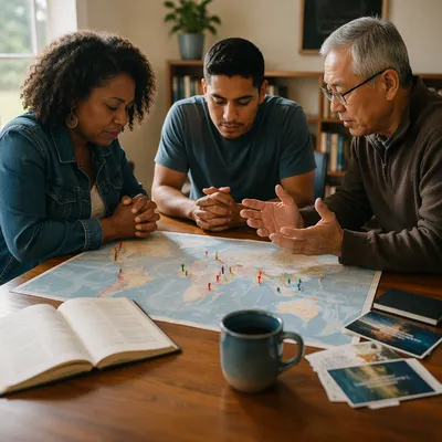 Church Missions Prayer Around World Map