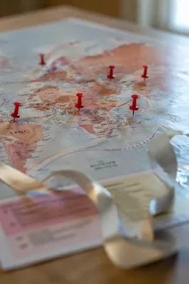 Missions Prayer Map with Red Pins