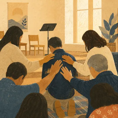 Missions Sending Prayer with Laying Hands