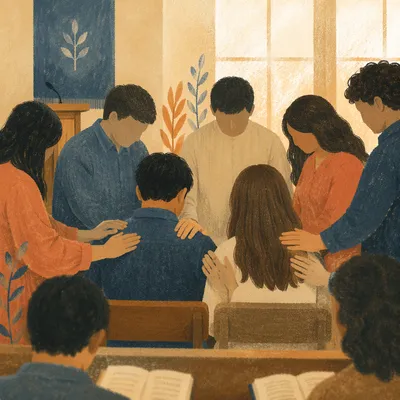 Missions Sending Prayer with Laying Hands