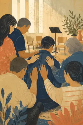 Missions Sending Prayer with Laying Hands