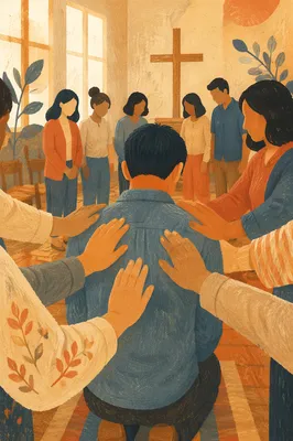 Missions Sending Prayer with Laying Hands