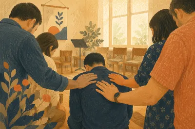Missions Sending Prayer with Laying Hands