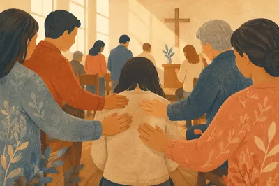 Missions Sending Prayer with Laying Hands