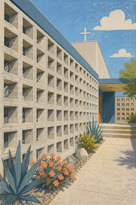 Modern Church Breeze Block Facade
