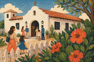 Welcoming Contemporary Chapel with Mediterranean Garden