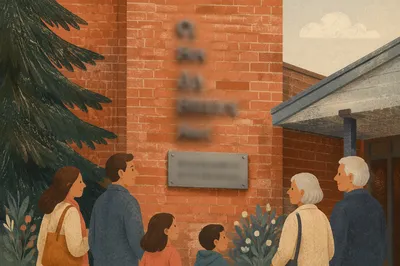 Modern Church Brick Facade Exterior Detail