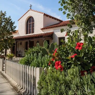 Welcoming Mediterranean Contemporary Chapel Exterior