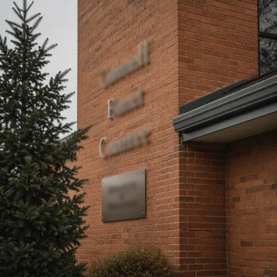 Modern Church Brick Facade Detail