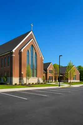 Modern Suburban Church Campus Exterior