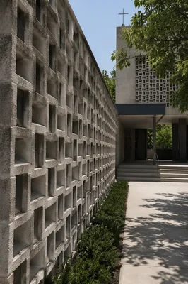 Modern Church Breeze Block Facade