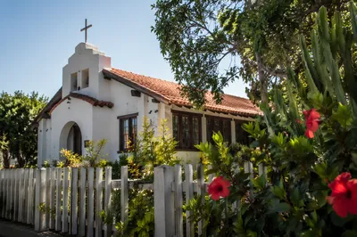 Welcoming Modern Mediterranean Chapel Exterior