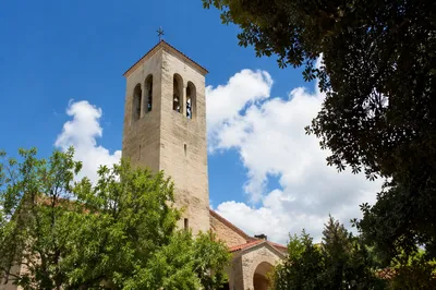 Modern Limestone Church Bell Tower Exterior
