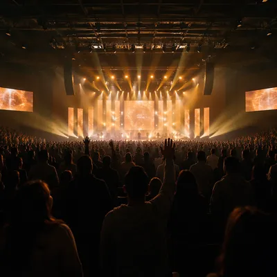Modern Megachurch Worship Stage Lights