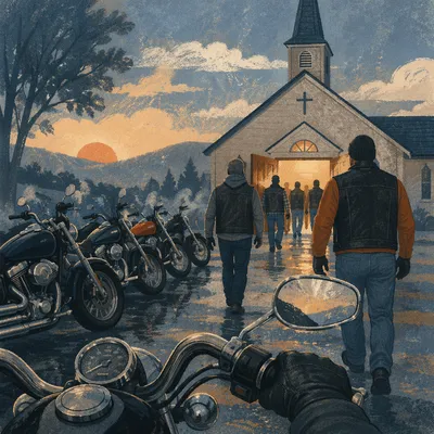 Motorcycle Ministry Gathering at Dawn Church