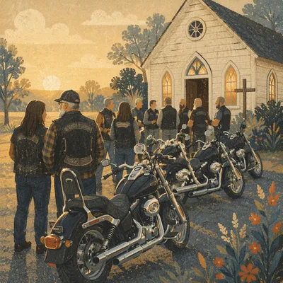 Motorcycle Ministry Gathering at Roadside Chapel