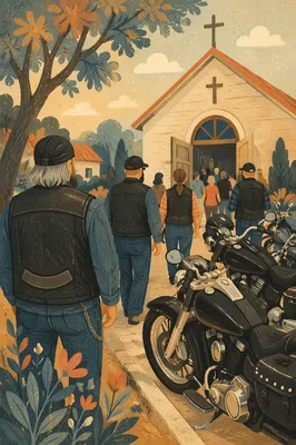 Motorcycle Ministry Fellowship Outside Community Church