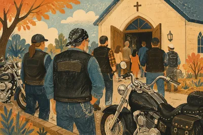 Motorcycle Ministry Fellowship Outside Community Church
