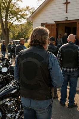 Motorcycle Ministry Fellowship Outside Community Church