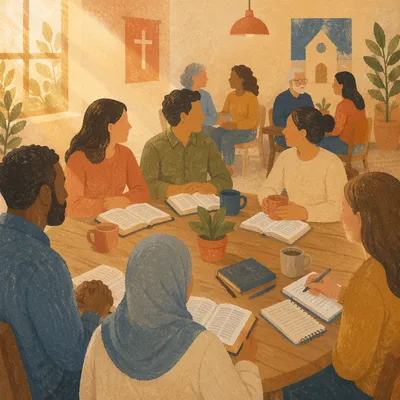 Multicultural Bible Study Fellowship Around Table