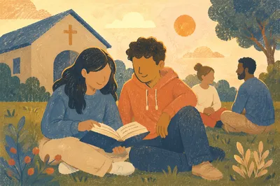 Multicultural Bible Study on Community Lawn