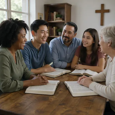 Multicultural Bible Study Fellowship in Church Room