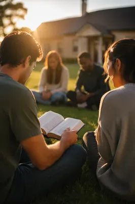Multicultural Bible Study on Community Lawn