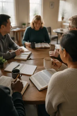 Multicultural Bible Study Fellowship in Warm Light