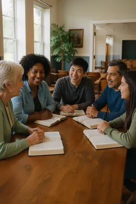 Multicultural Bible Study Fellowship in Church Room