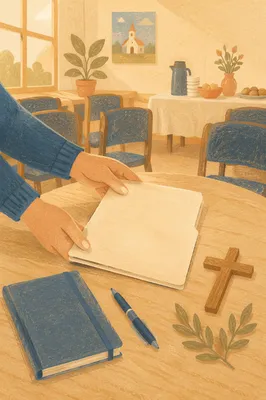 Church New Member Welcome Packet Table
