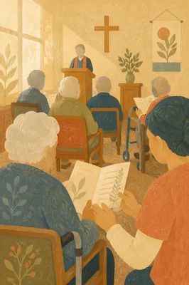 Peaceful Nursing Home Chapel Worship Service