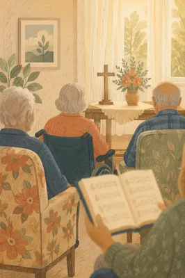 Peaceful Nursing Home Worship Gathering