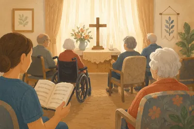 Peaceful Nursing Home Worship Gathering