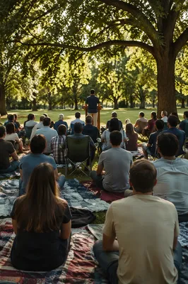 Open Air Preaching in Leafy Park