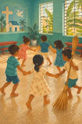 Children Playing in Warm Mission Home