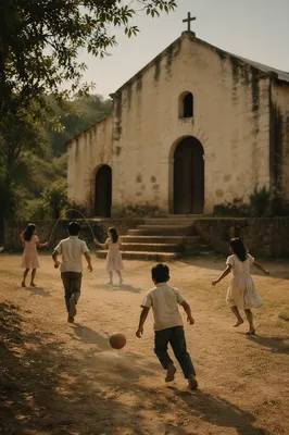 Children Playing at Rural Mission Orphanage