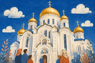 Golden Domes Orthodox Cathedral Exterior