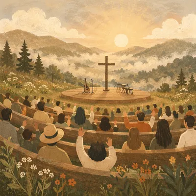 Sunrise Hillside Amphitheater Worship Gathering