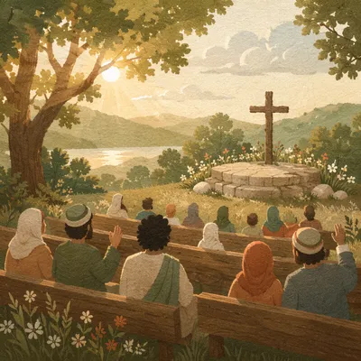 Hillside Outdoor Amphitheater Sunday Worship Gathering