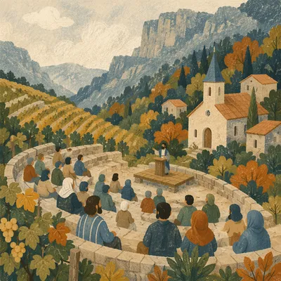 Hillside Amphitheater Church Worship Gathering