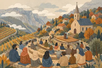 Hillside Outdoor Amphitheater Church Worship Gathering