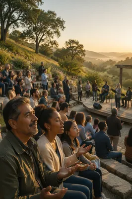 Hillside Worship Gathering at Sunrise