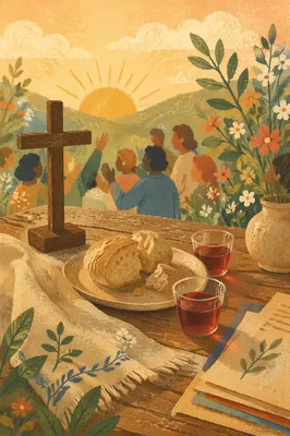 Outdoor Communion Table at Sunrise Garden