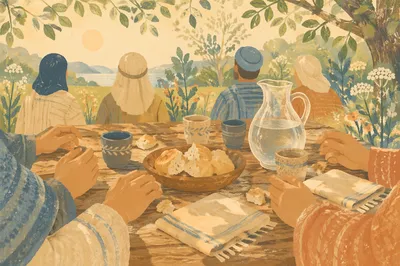 Peaceful Garden Communion Table Gathering
