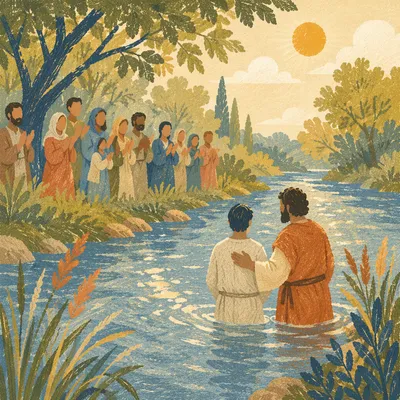 Sunny River Baptism Celebration by the Bank