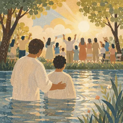 Joyful River Baptism on Sunny Afternoon