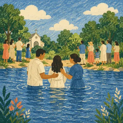 Sunny River Baptism Celebration by the Shore