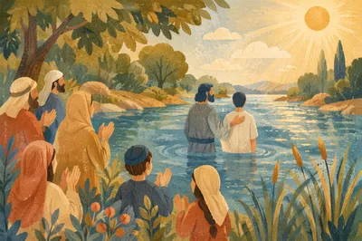 Sunny River Baptism Celebration by the Bank
